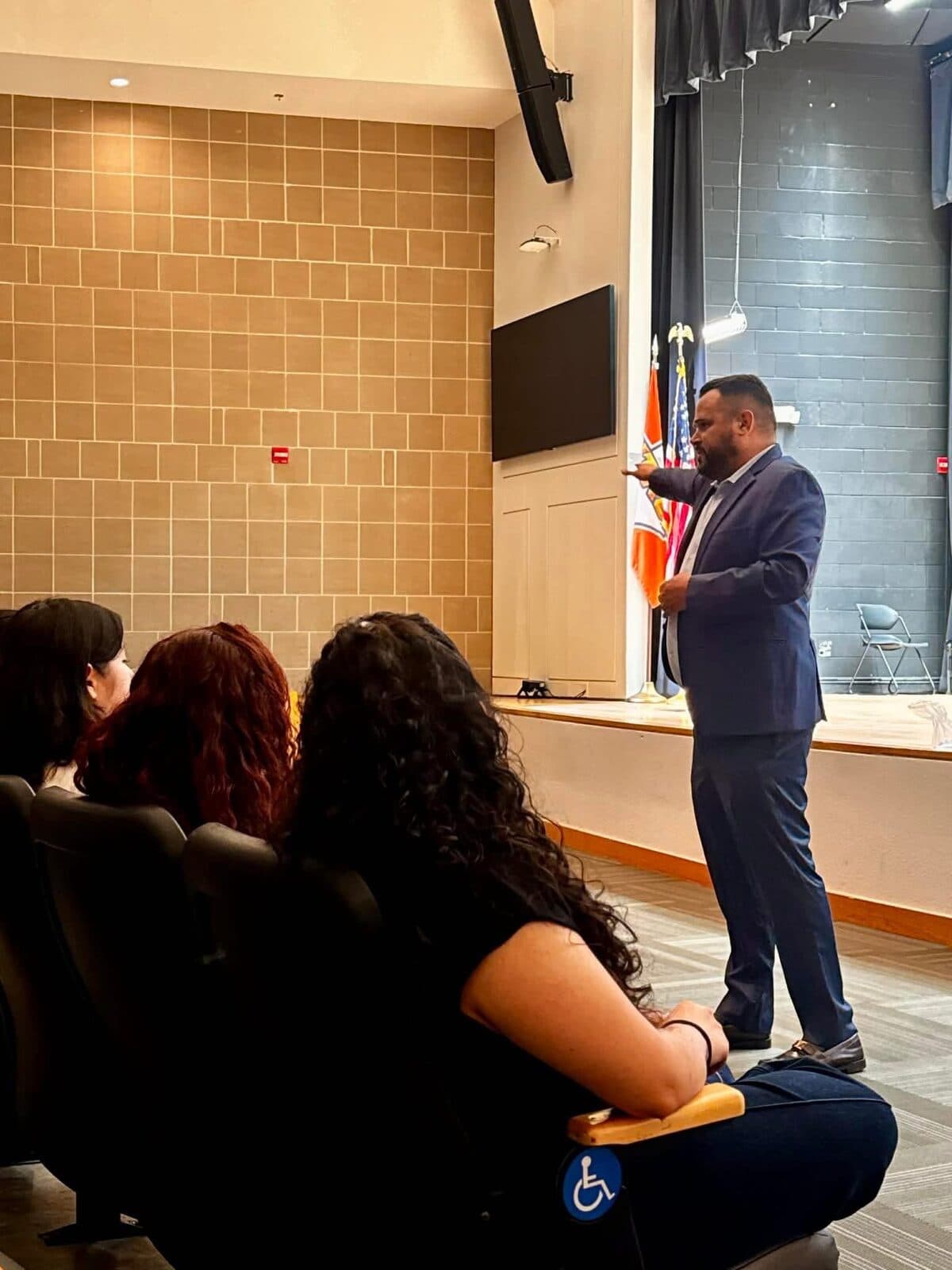 Chris Sanchez speaking to the Rio Grande Valley community